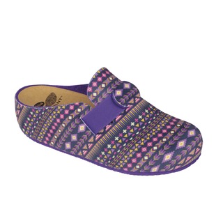 Scholl LARETH purpurová / multi purpurová domácej zdravotnej obuv